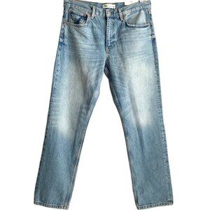 Zara Jeans 10 Blue Contemporary High Rise Straight Leg Signature Denim